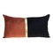 Nassau Collection 24" Burnt Orange and Black Woven Transitional Rectangular Throw Pillow